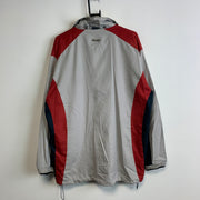 00s Grey and Red Umbro Windbreaker Men's XL