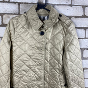 Beige Burberry Quilted Jacket Women's Medium