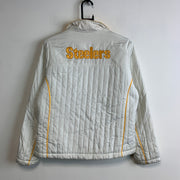 White NFL Steelers Jacket Women's Medium