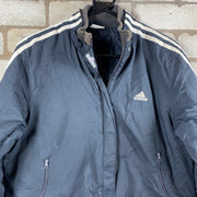 00s Black Adidas Bomber Jacket Women's Medium