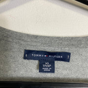 Grey Tommy Hilfiger V-Neck Knitwear Womens XS