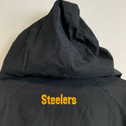 Black Steelers Bomber Jacket Men's Large