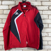 00s Black and Red Adidas Windbreaker Men's Medium