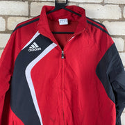 00s Black and Red Adidas Windbreaker Men's Medium