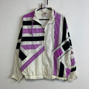 White and Purple Windbreaker Men's Small