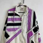 White and Purple Windbreaker Men's Small