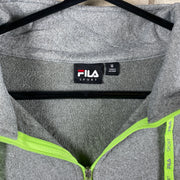 Grey Fila Quarter zip Hoodie Women's Medium