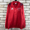 Red Adidas Quarter zip Windbreaker Men's Medium