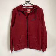 Red Nike Techfleece Jacket Hoodie Small