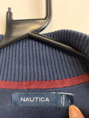 Navy and Grey Nautica Jumper Men's Large