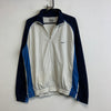 00s White and Navy Nike Track Jacket Men's Large