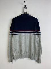 Navy and Grey Nautica Jumper Men's Large