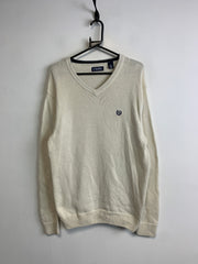 Cream White Chaps Knitwear Sweater Men's Medium