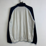 00s White and Navy Nike Track Jacket Men's Large