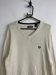 Cream White Chaps Knitwear Sweater Men's Medium