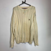 Cream Tommy Hilfiger Knit Jumper Sweater Large