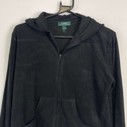 Black Lauren Ralph Lauren Full Zip Hoodie Womens Medium