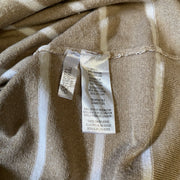 Beige and White Calvin Klein Jumper Women's Small