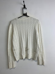 White Ralph Lauren Cable Knit Sweater Women's Large