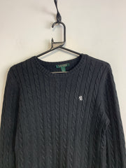 Black Ralph Lauren Cable Knit Sweater Women's Medium