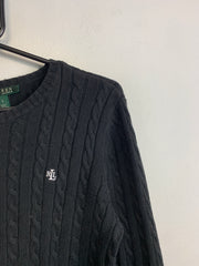 Black Ralph Lauren Cable Knit Sweater Women's Small