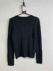 Black Ralph Lauren Cable Knit Sweater Women's Small