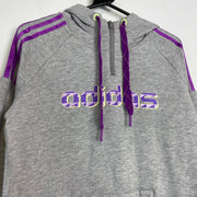 Grey Adidas Pullover Hoodie Womens Medium