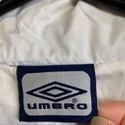 Grey and White Umbro Windbreaker Men's Small