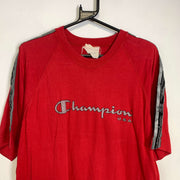 Vintage Champion Graphic Red T-Shirt Large