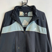 Grey and Blue Adidas Track Jacket Men's XL