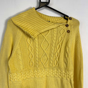 Yellow Chaps Ralph Lauren Knit Womens Large Sweater