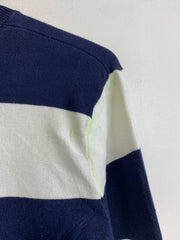 White and Navy Ralph Lauren Jumper Women's Large