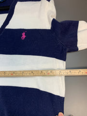 White and Navy Ralph Lauren Jumper Women's Large