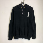 Black Polo Ralph Lauren Pullover Hoodie Large