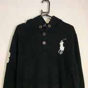 Black Polo Ralph Lauren Pullover Hoodie Large