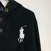 Black Polo Ralph Lauren Pullover Hoodie Large