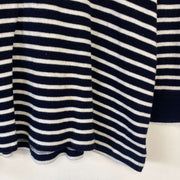 Navy White Striped Knit Jumper Sweater Womens XL