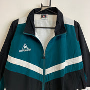 Black Turquoise Windbreaker Men's Medium