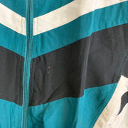 Black Turquoise Windbreaker Men's Medium