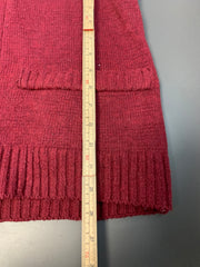 Red and White Knitwear Sweater Women's Large