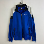 Blue and White Nike Track Jacket Men's XL