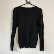 Black Tommy Hilfiger V-Neck Knit Sweater Womens Small