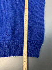 Blue and White Knitwear Sweater Women's Medium