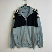 Black and Grey Adidas Track Jacket Women's Large