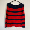 Red Navy Tommy Hilfiger Striped Knit Jumper Womens Medium