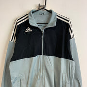 Black and Grey Adidas Track Jacket Women's Large