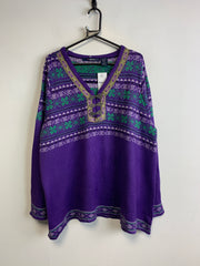 Purple Knitwear Sweater Men's XXL