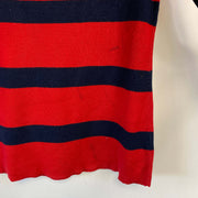 Red Navy Tommy Hilfiger Striped Knit Jumper Womens Medium