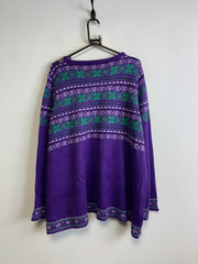 Purple Knitwear Sweater Men's XXL