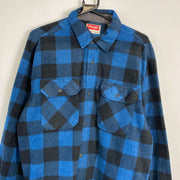 Blue Black Wrangler Shirt Jacket Large